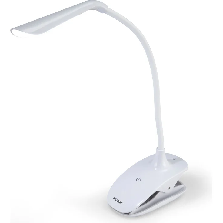 Fysic Wiederaufladbare LED-Lampe mit Klemme Weiß – Bild 3