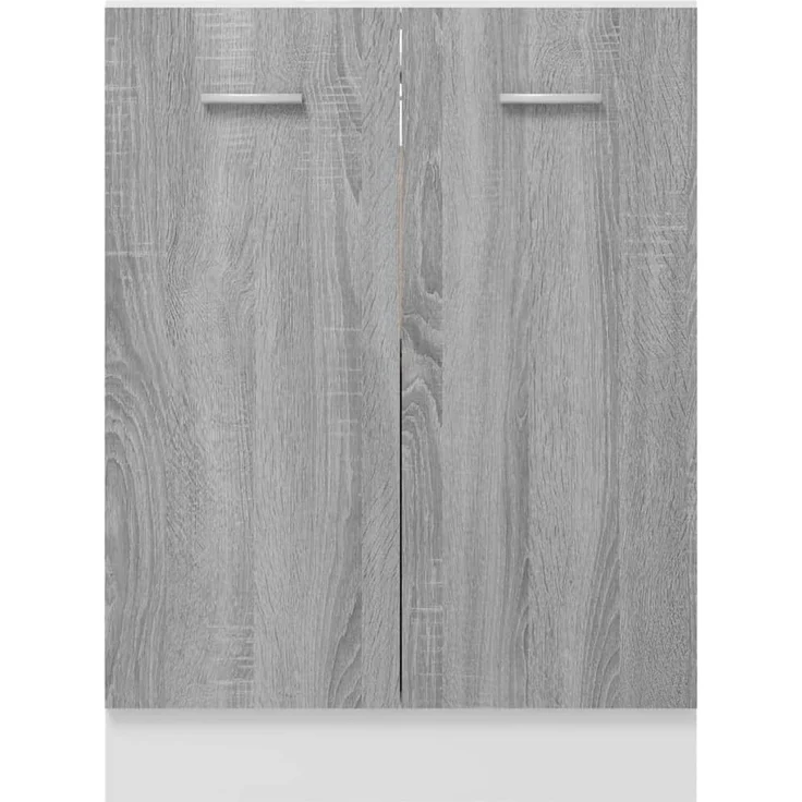 vidaXL Unterschrank, Küchenschrank mit viel Stauraum, Geschirrschrank mit 2 Türen, Küchenunterschrank Lagerschrank Schrank Küche, Grau Sonoma Holzwerkstoff – Bild 5