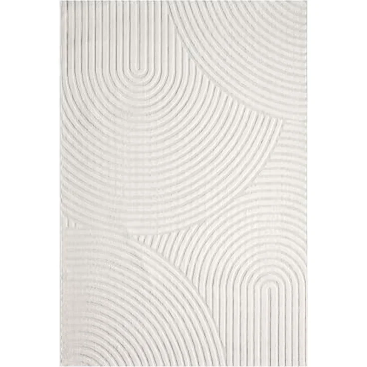 Vimoda Teppich Kurzflor Modern 3D Motiv, Uni Creme, Rechteckig, Höhe: 10 mm, Teppich Skandinavisches Design Uni, Wohnzimmer, Schlafzimmer& Küche – Bild 8