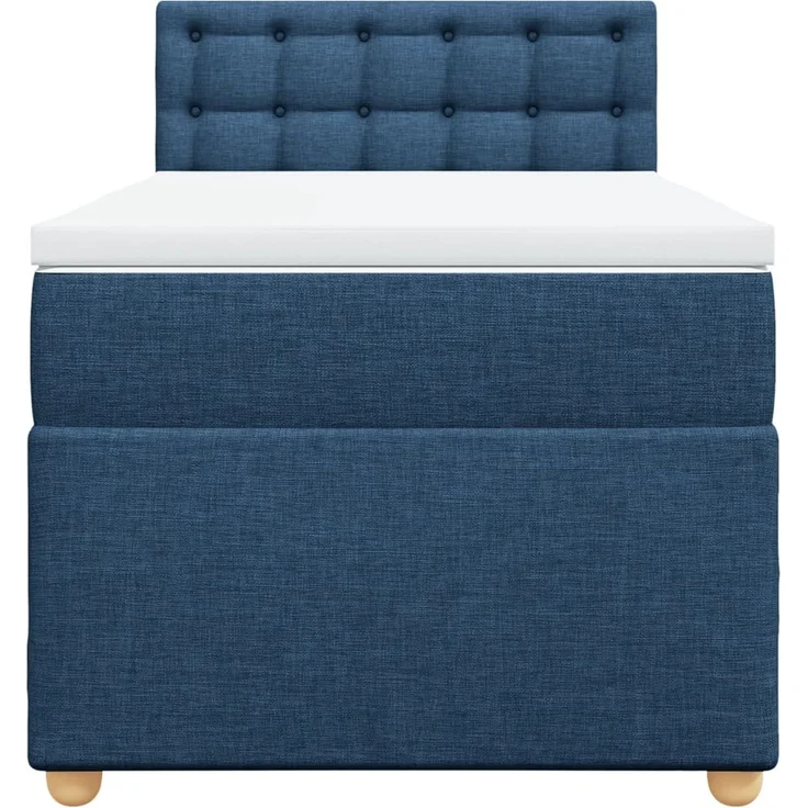 vidaXL Boxspringbett mit Matratze Blau 90x200 cm Stoff 3288883 – Bild 6