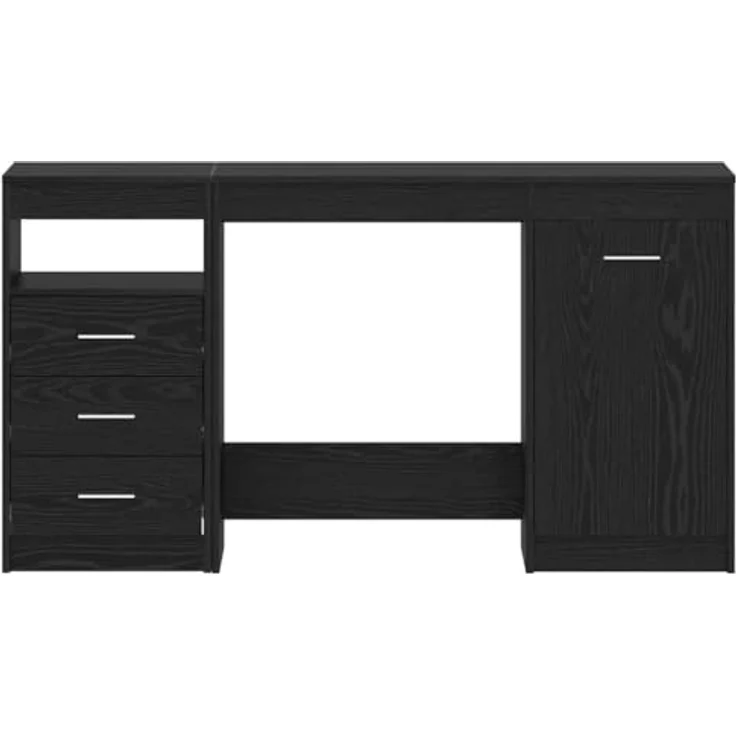 vidaXL Schreibtisch 2 pcs Schwarz Eichen-Optik 140 x 50 x 76 cm 3332543 – Bild 8