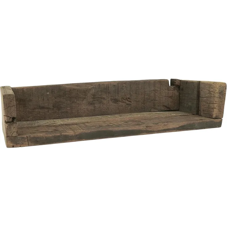 Holz Ziegelform Wandregal 45x15 cm Braun Küchen-Regal Bücher Wand-Board