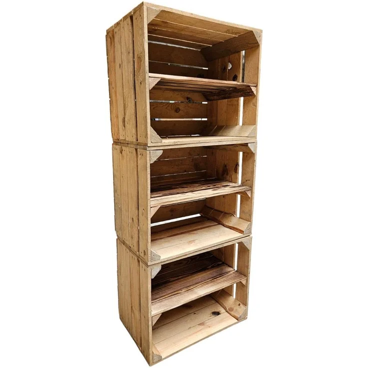 Holzkiste Obstkiste Vintage 50x40x30cm Boden Lang – Bild 7