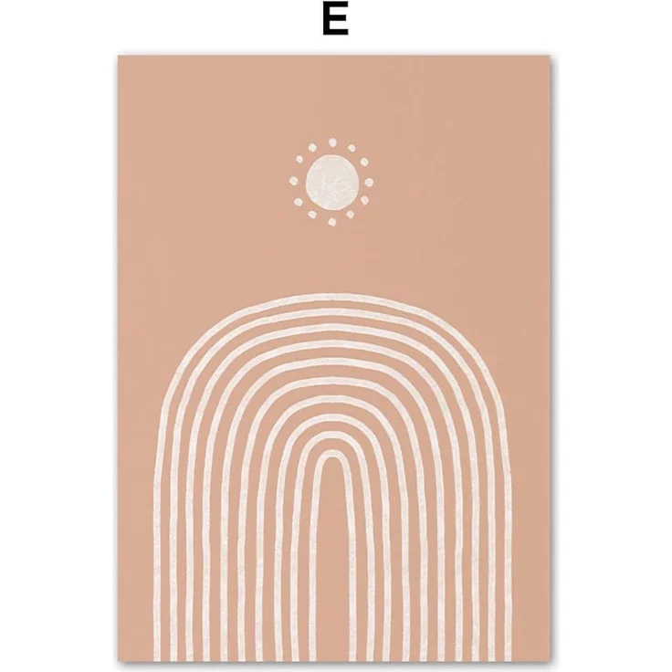Poster Alpaka · You are my Sunshine · Alphabet · Regenbogen als Deko Print ohne Rahmen - E / 15 x 20 cm