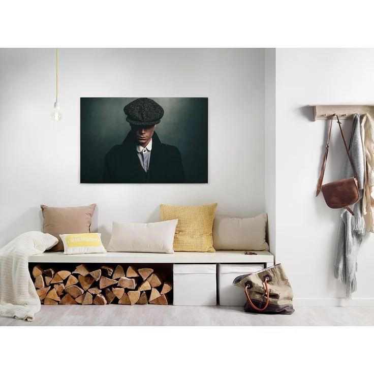 Leinwandbild Mann Grün Schwarz 90x60 DD120414 Keilrahmen Wandbild Leinwand – Bild 5