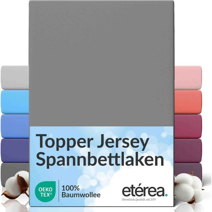 etérea Himmlische Qualität Spannbettlaken etérea Comfort Jersey Topper Spannbettlaken, Jersey, Gummizug: rundum, (1 Stück) – Bild 5