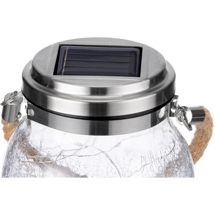 Ambia Garden Solarleuchte, Edelstahl & Glas klar, H 14 cm, LED-Leuchtmittel Solarbetrieb – Bild 2