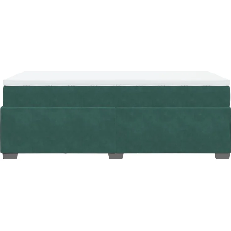 vidaXL Boxspringbett mit Matratze Dunkelgrün 90x190 cm Samt 3285254 – Bild 8