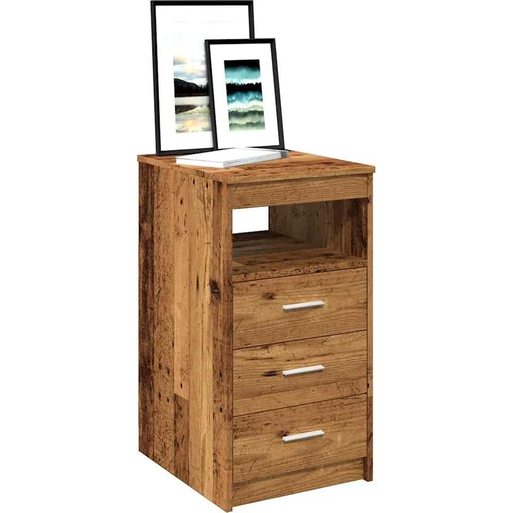 vidaXL Schubladenschrank Altholz-Optik 40x50x76 cm Holzwerkstoff 856004 – Bild 3