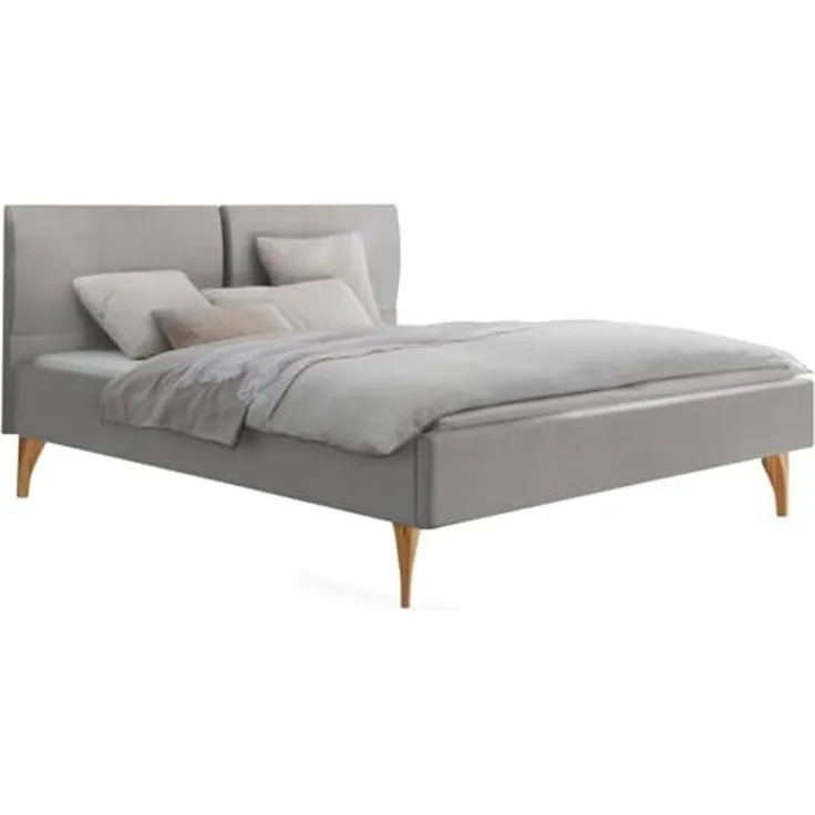 Hasena Dream Pronto Tamara Polsterbett 180x200 Wildbuche natur, geölt 335-Pepe grey