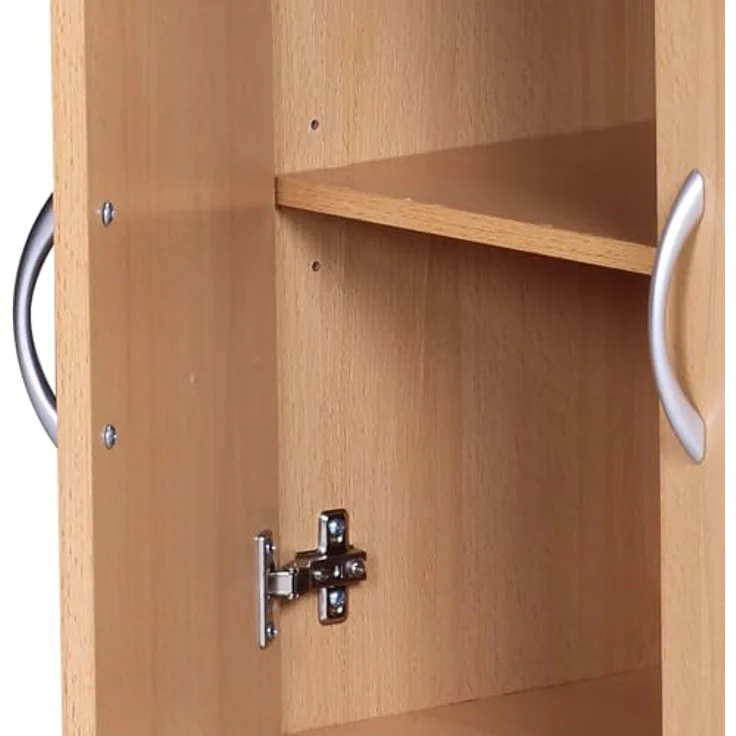 Schuhschrank 60x75x30cm Buche Optik mit Schublade & 2 Türen Spanplatte melaminbeschichtet – Bild 6