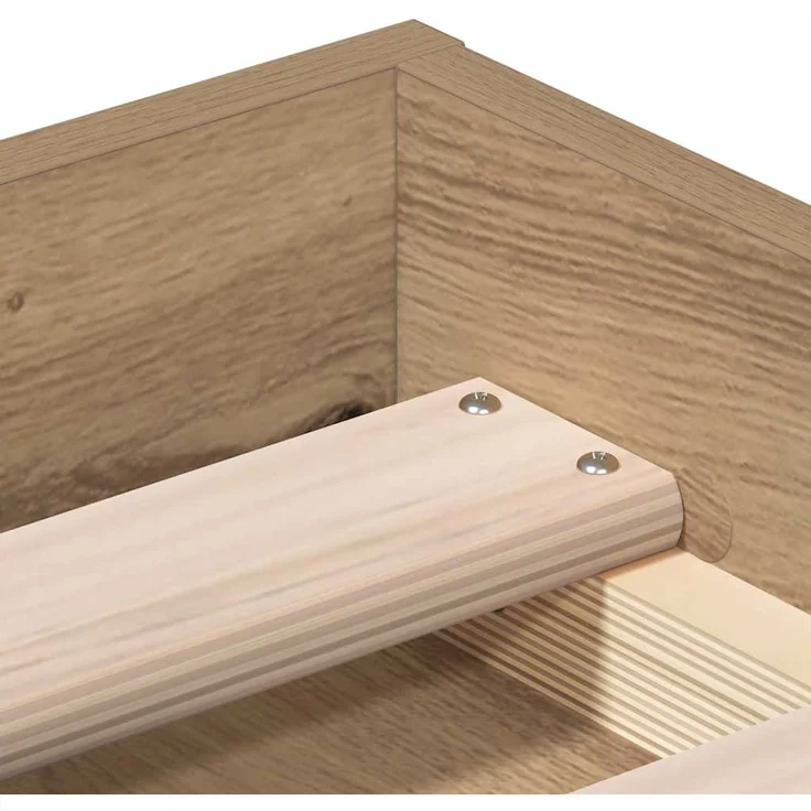 vidaXL Bettgestell ohne Matratze Artisan-Eiche 120x200cm Holzwerkstoff 3328835 – Bild 7
