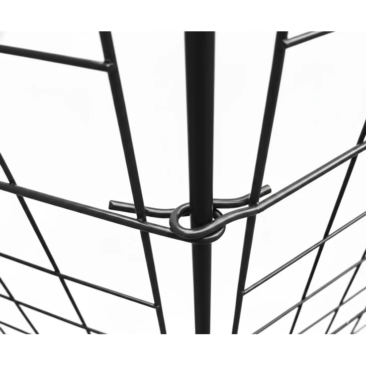 Teichzaun Unterbogen Set - 5 Zaunelemente ca. 390 x 52,5 cm - Anthrazit – Bild 7