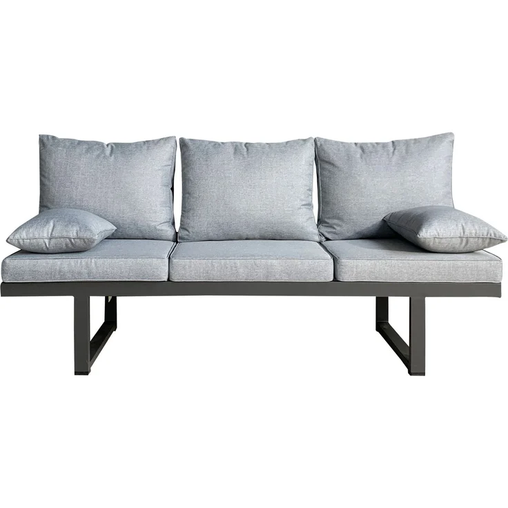 Multifunktionssofa Bondino, Aluminium, Grau, 202 x 82 x 70 cm – Bild 1
