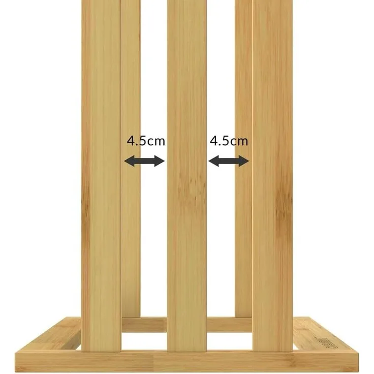Casaria Handtuchständer, Freistehend Bambus Holz Handtuchhalter Ohne Bohren Badezimmer Ablage