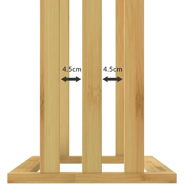 Casaria Handtuchständer, Freistehend Bambus Holz Handtuchhalter Ohne Bohren Badezimmer Ablage – Bild 1
