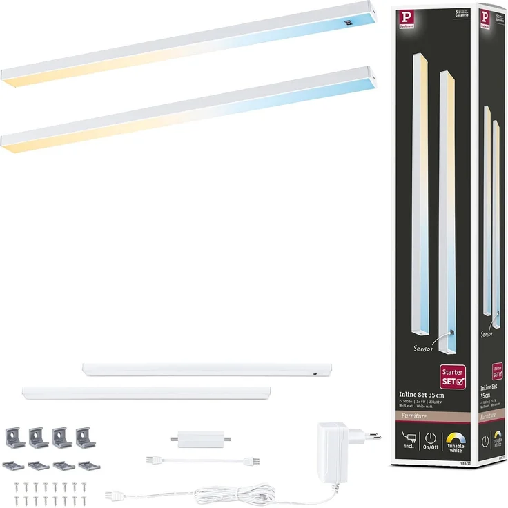 Paulmann LED Lichtleiste Inline weiß 35 cm TW 2er Set – Bild 1