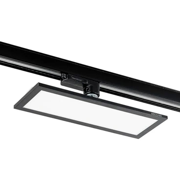 Arcchio LED Stromschienenstrahler Hairis, 1-flammig in Schwarz, moderne Arbeitszimmerleuchte mit energiesparendem LED Leuchtmittel
