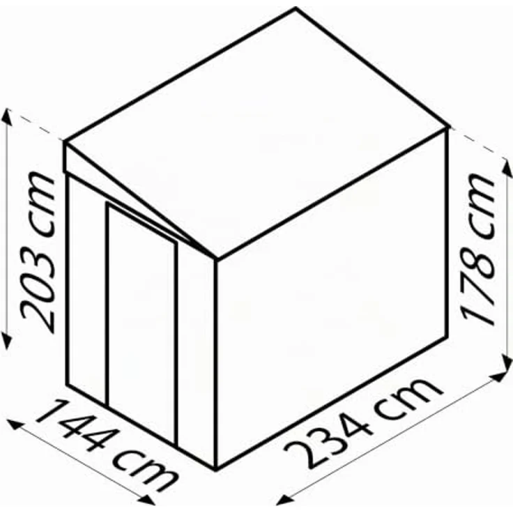 Globel Gerätehaus "Wand-Zierde Lean To 58", anthrazit – Bild 5