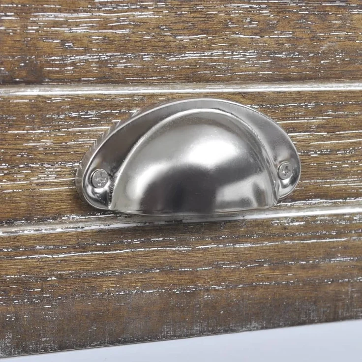 vidaXL Nachttisch mit 1 Schublade Braun und Weiß 242039 – Bild 4