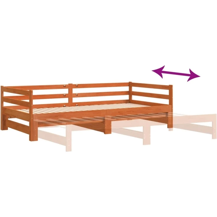 vidaXL Tagesbett Ausziehbar ohne Matratzen 90x190 cm Massivholz 847160 – Bild 8
