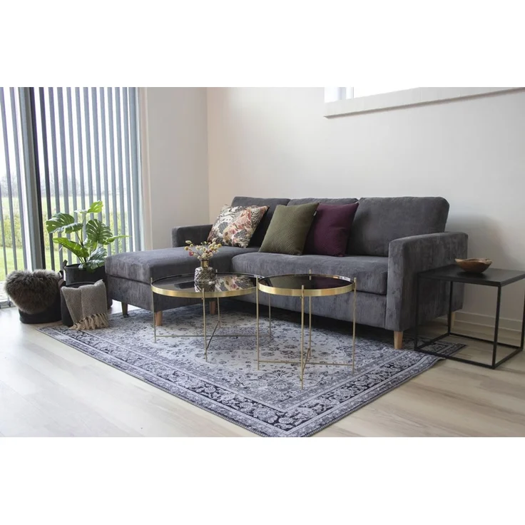 House Nordic Beistelltisch, schwarz, schwarzes Gestell, 45x45x45 cm – Bild 6