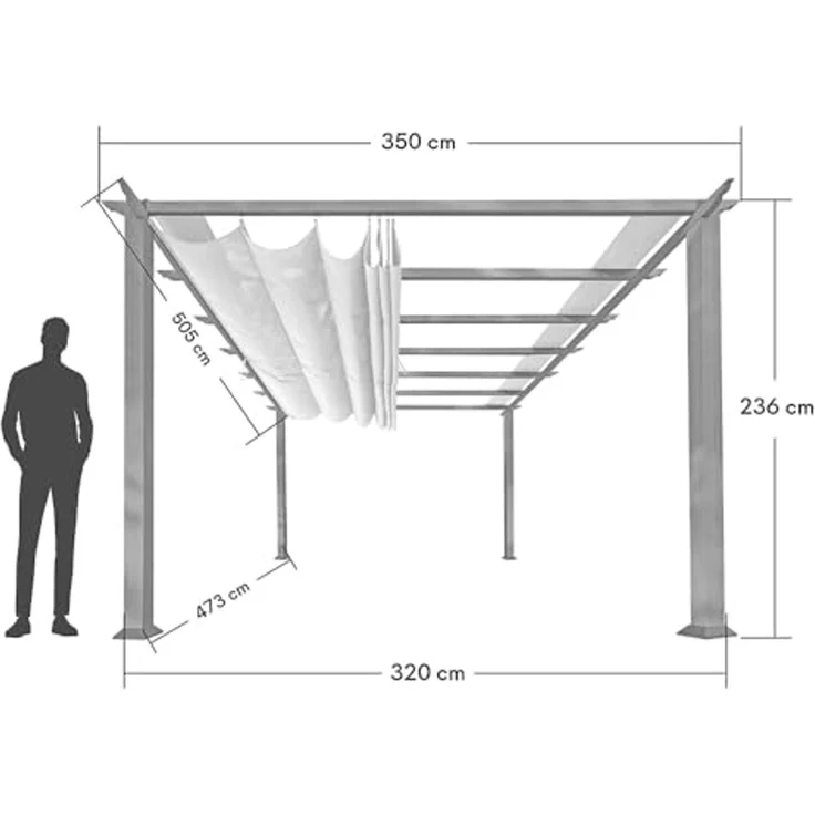 Paragon Outdoor Aluminium Pergola Florenz 1116 | – Bild 7