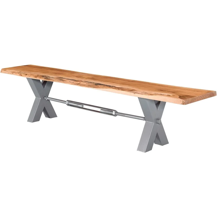 Bank Akazie 200x38x46 natur lackiert IRON LABEL #137 – Bild 9