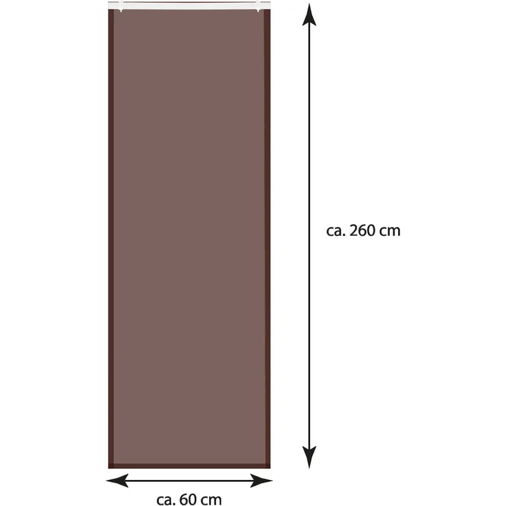 Bestlivings Flächenvorhang Elena (B x H) 60 x 260 cm inkl. Zubehör Schoko, transparenter einfarbiger Schiebevorhang, in vielen Farben – Bild 6