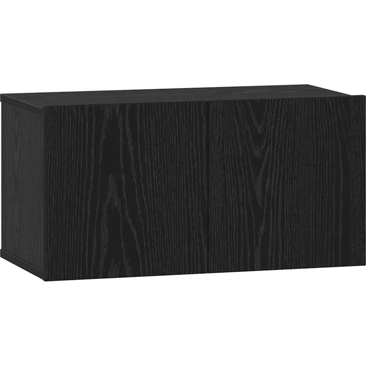 vidaXL TV-Schrankset Wandmontiert Schwarz Eichen-Optik Holzwerkstoff 3393376 – Bild 4