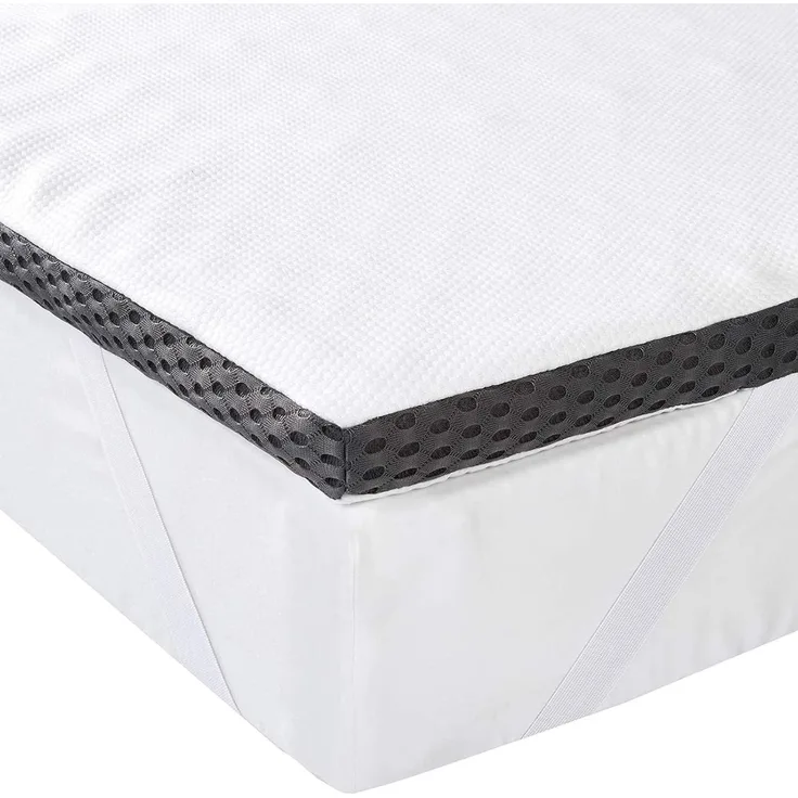 Amazon Basics - Bequeme Matratzenauflage mit Memory-Schaumstoff mit Bändern, 4 cm - 135x190 cm