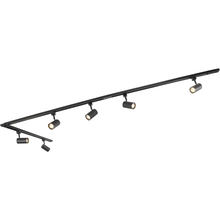 Qazqa Schienensystem-Sets Iconic jeana, ohne Leuchtmittel, GU10, Modern, Stahl, Deckenstrahler 6-flammig – Bild 1