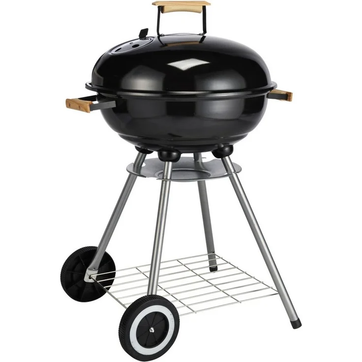 XXL Kugelgrill mit Räder Edelstahl Holzkohlegrill Ø48cm, H 79cm, Art. 60197 – Bild 1