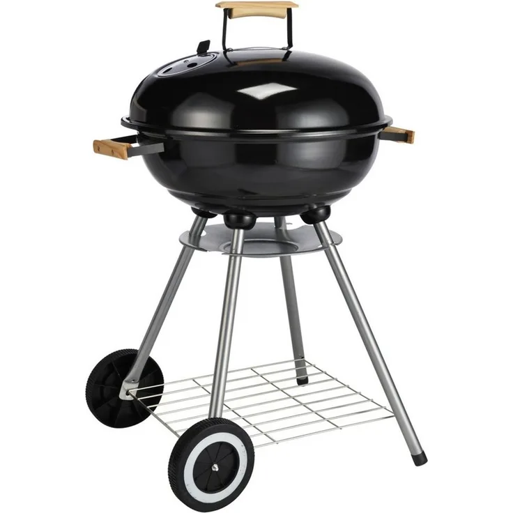 XXL Kugelgrill mit Räder Edelstahl Holzkohlegrill Ø48cm, H 79cm, Art. 60197