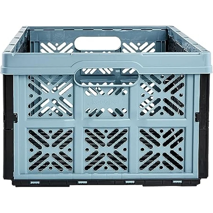 keeeper Stabile Klappbox Ida, Stabiler Kunststoff (PP), 48 x 35 x 23 cm, 32 l, Nordic Blue – Bild 4