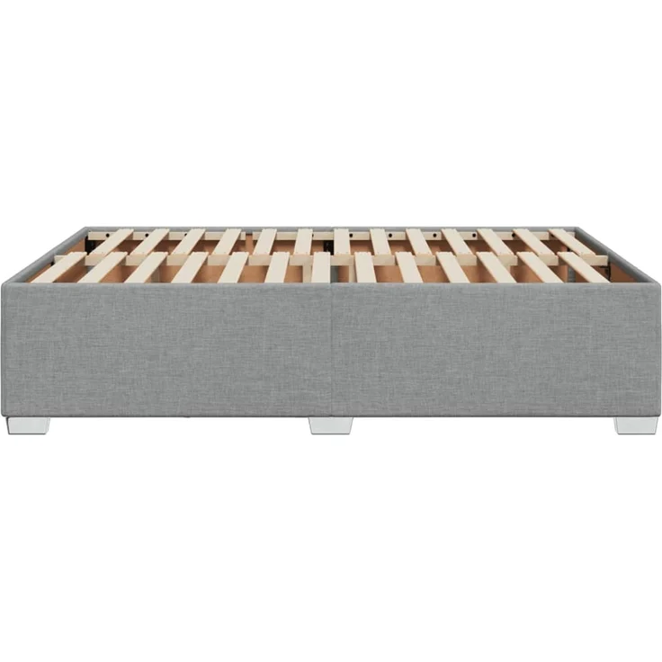 vidaXL Bettgestell ohne Matratze Hellgrau 140x190 cm Stoff 3284471 – Bild 4