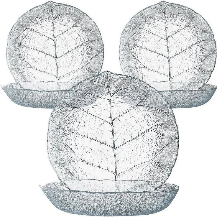 6er Set Teller tief Aspen 21cm Glas Suppenteller