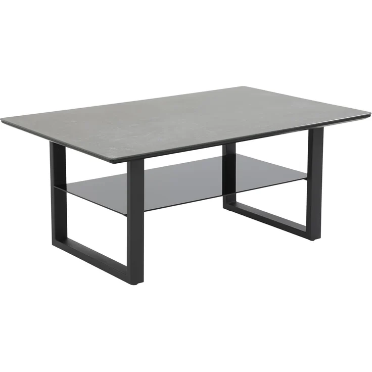 Hela Couchtisch Arne Glas Keramikoptik 105x69x45 cm – Bild 1