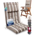 Beautissu Polsterauflage Sun-HL, Hochlehner Auflage 119x50x8cm