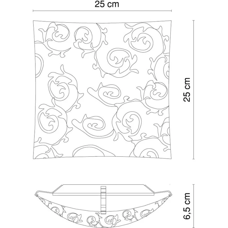 Deckenlampe, Glas, Blüten Design, L 25 cm, CEDRIC – Bild 5
