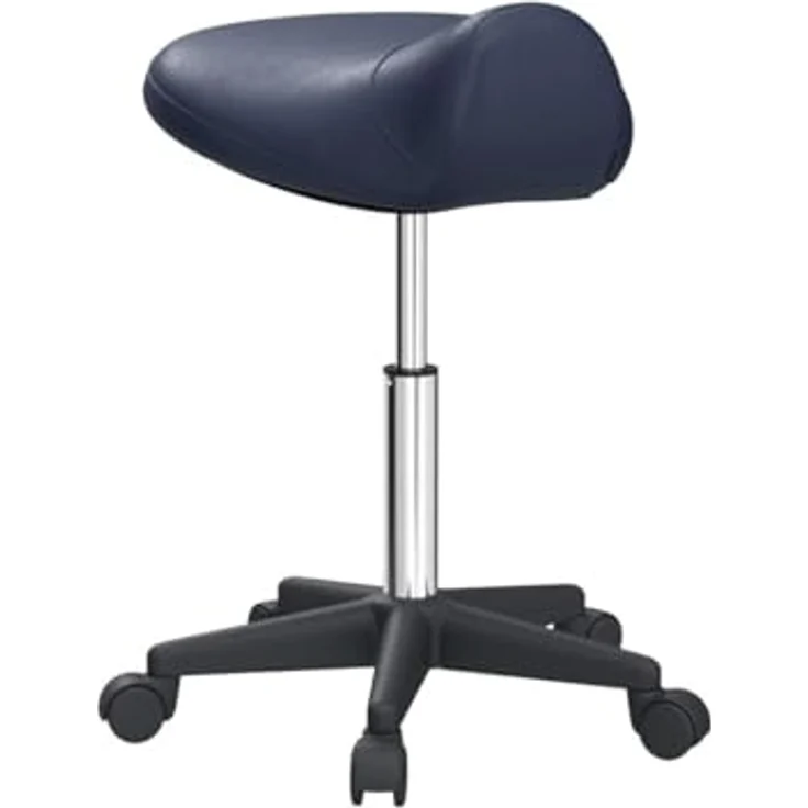 Duke-Handel Drehhocker Sattelhocker, Arbeitshocker, Rollhocker, Hocker, Sattelstuhl (1 St, in vielen Farben erhältlich), höhenverstellbar, ergonomisch, Rückenschonend – Bild 5