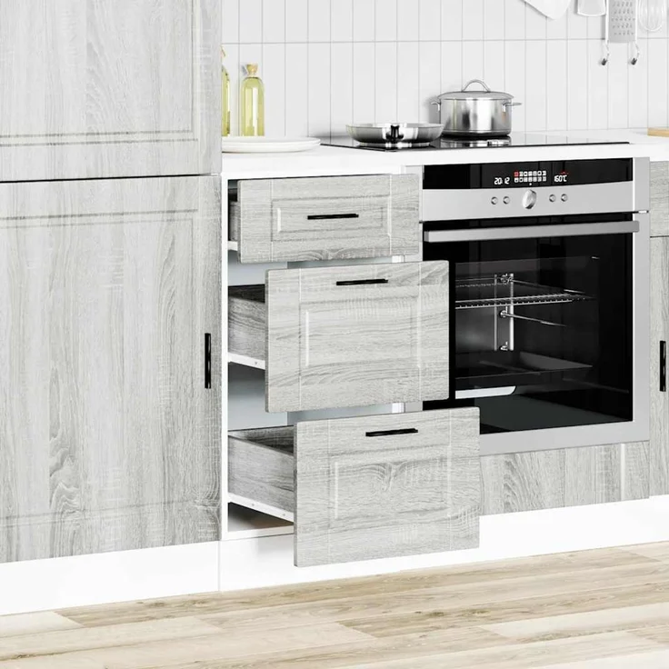vidaXL Küchenunterschrank Porto Grau Sonoma Holzwerkstoff 854226 – Bild 3