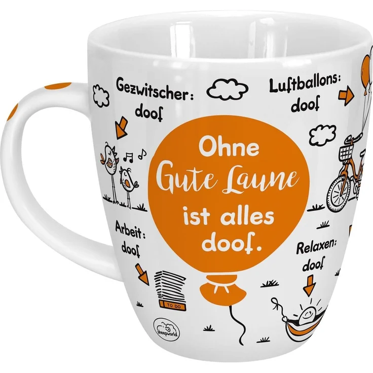 Sheepworld Tasse "Ohne Laune ist alles doof" | Porzellan, 45 cl | Tasse für Kaffee und Tee, Tasse mit Spruch | 46505 – Bild 1