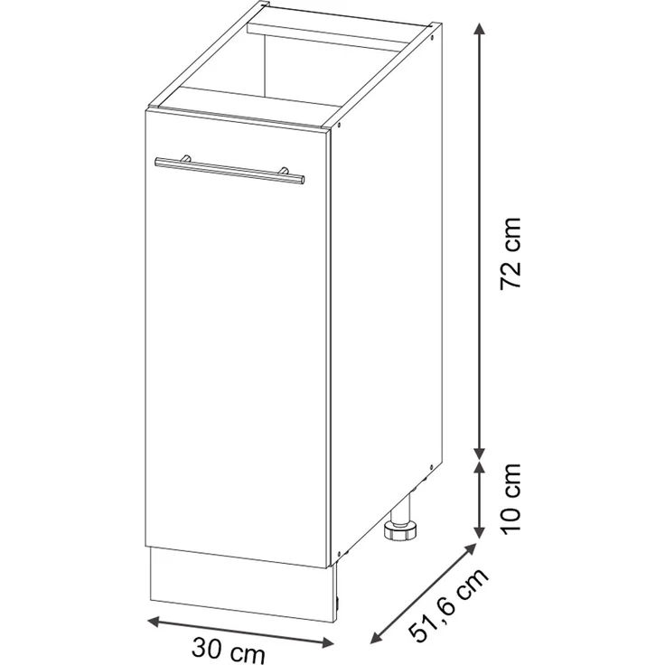 Apothekerschrank Fame-Line Weiß Landhaus 30 cm ohne Arbeitsplatte Vicco – Bild 3