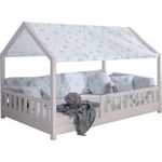 Dachvorhang mit Motiv für Hausbett "Kay" 120x200 cm