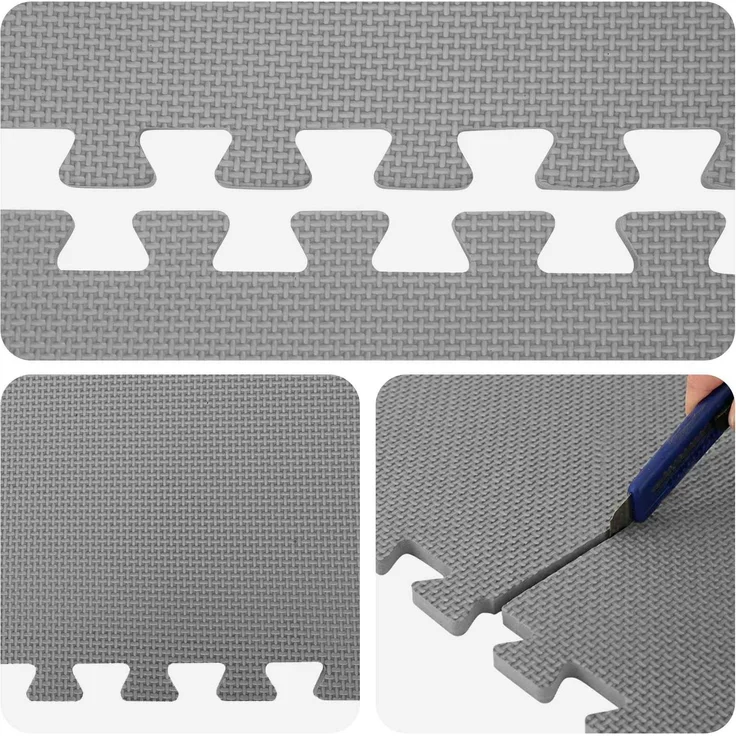 vidaXL Pool Bodenschutzmatte 40 stk. Grau 14,4 m² EVA-Schaum 3433281 – Bild 7