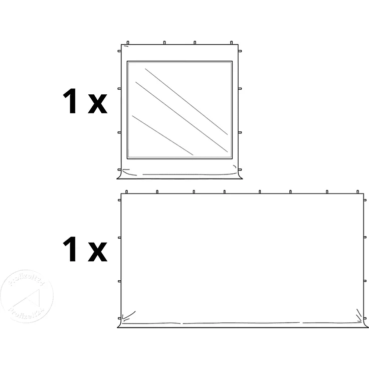 3x6 m Faltpavillon, PREMIUM Stahl 40mm, Seitenteile mit Panoramafenstern, weiß – Bild 3