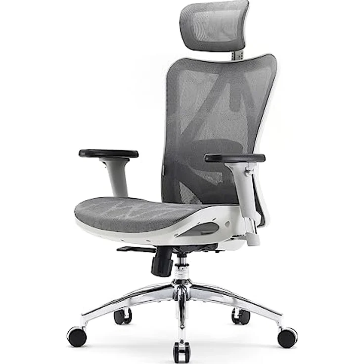 SIHOO M57 Ergonomischer Bürostuhl mit 3-Wege-Armlehnen, Lendenwirbelstütze und Verstellbarer Kopfstütze Hohe Rückenlehne Neigungsfunktion – Bild 2
