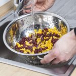 HI Ø 28cm Edelstahl-Küchensieb Salatseiher Salat-Sieb 23041