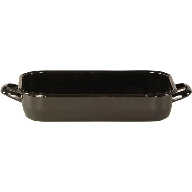 KARL KRÜGER Vierkantpfanne 26x18,5x6cm emailliert schwarz – Bild 2